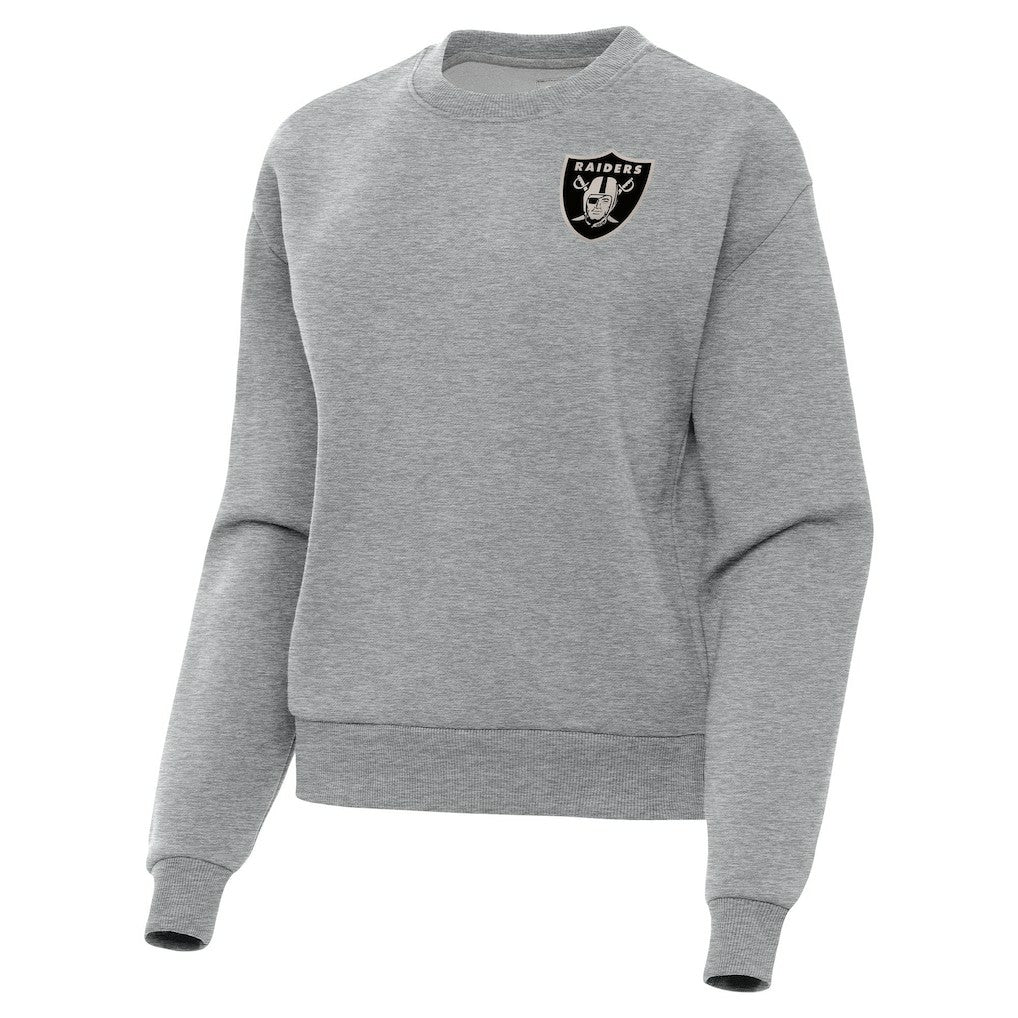 Las Vegas Raiders Antigua Women's Victory Pullover Sweatshirt Heather Gray | NFL