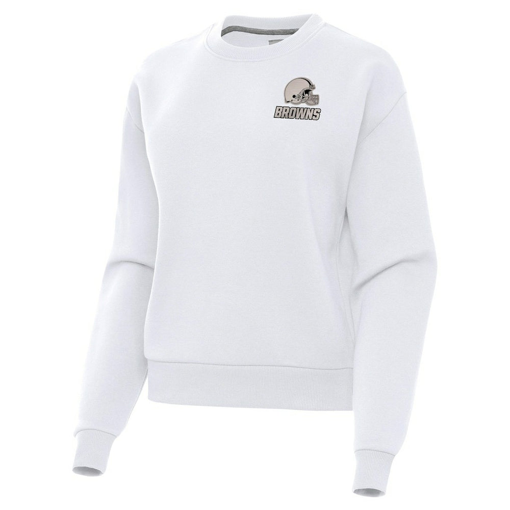 Cleveland Browns Antigua Women's Victory Pullover Sweatshirt White | NFL