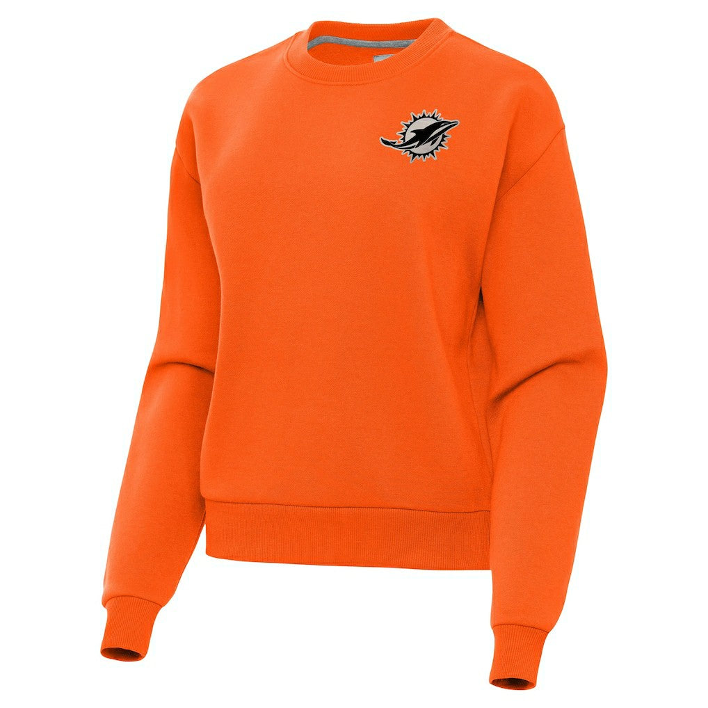 Miami Dolphins Antigua Women's Victory Pullover Sweatshirt Orange | NFL
