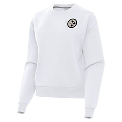 Pittsburgh Steelers Antigua Women's Victory Pullover Sweatshirt White | NFL