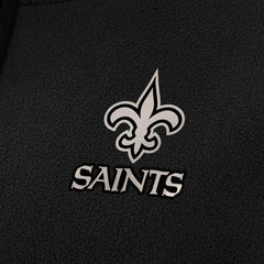 New Orleans Saints Antigua Women's Brushed Carbon Figure Half-Zip Pullover Sweatshirt – Black | NFL