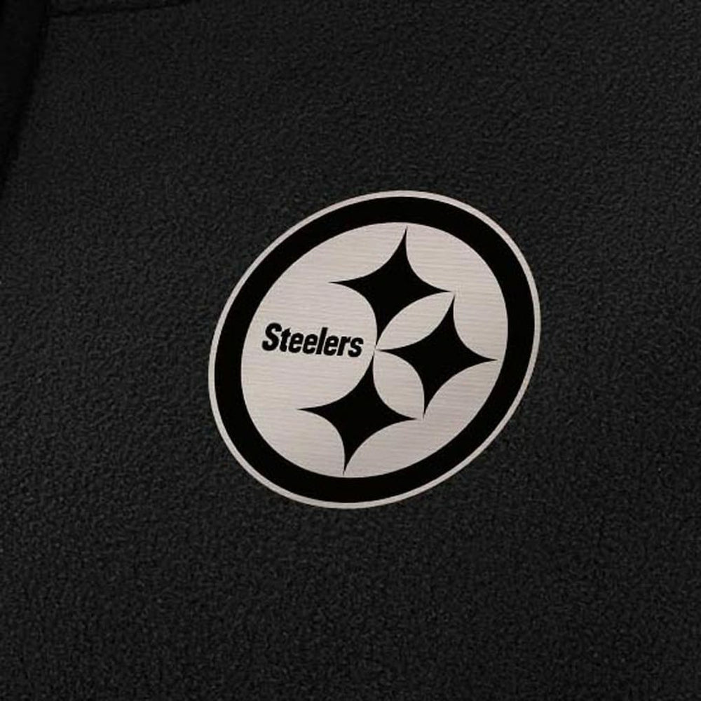 Pittsburgh Steelers Antigua Women's Brushed Carbon Figure Half-Zip Pullover Sweatshirt – Black | NFL