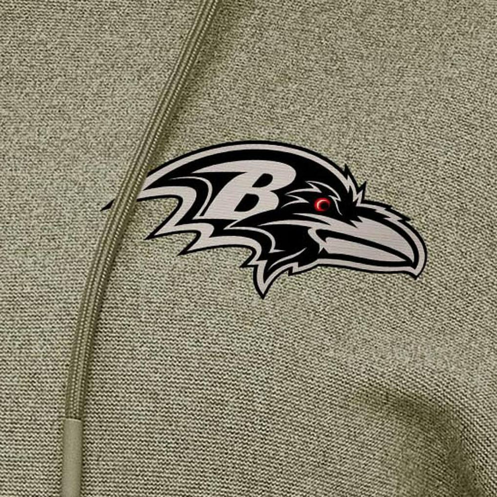 Baltimore Ravens Antigua Women's Justice Pullover Hoodie Olive | NFL