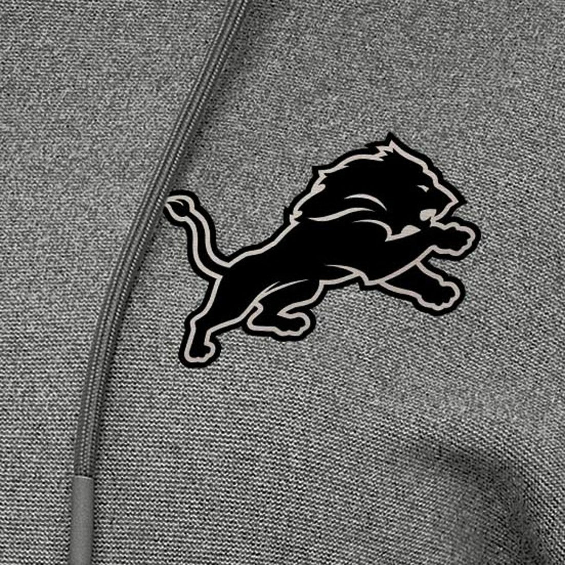 Detroit Lions Antigua Women's Justice Pullover Hoodie Heather Black | NFL