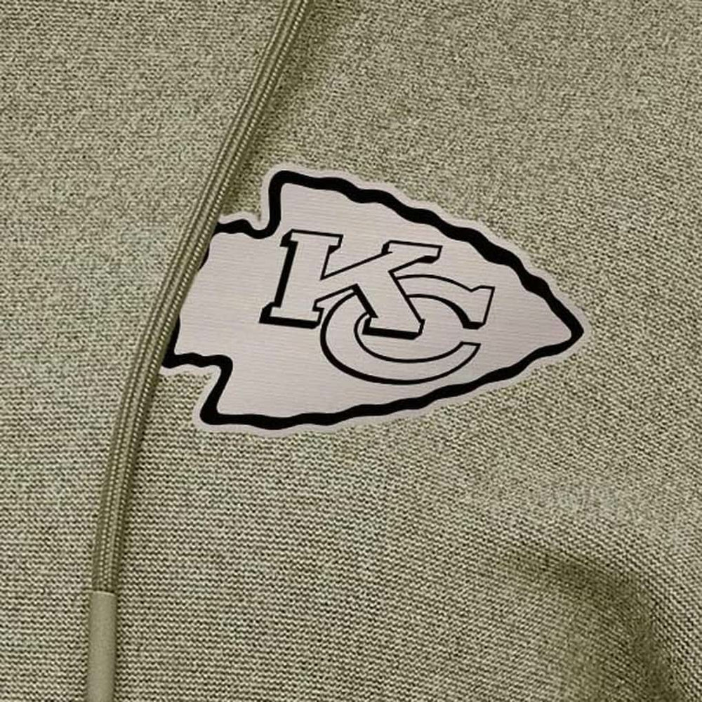 Kansas City Chiefs Antigua Women's Justice Pullover Hoodie Olive | NFL