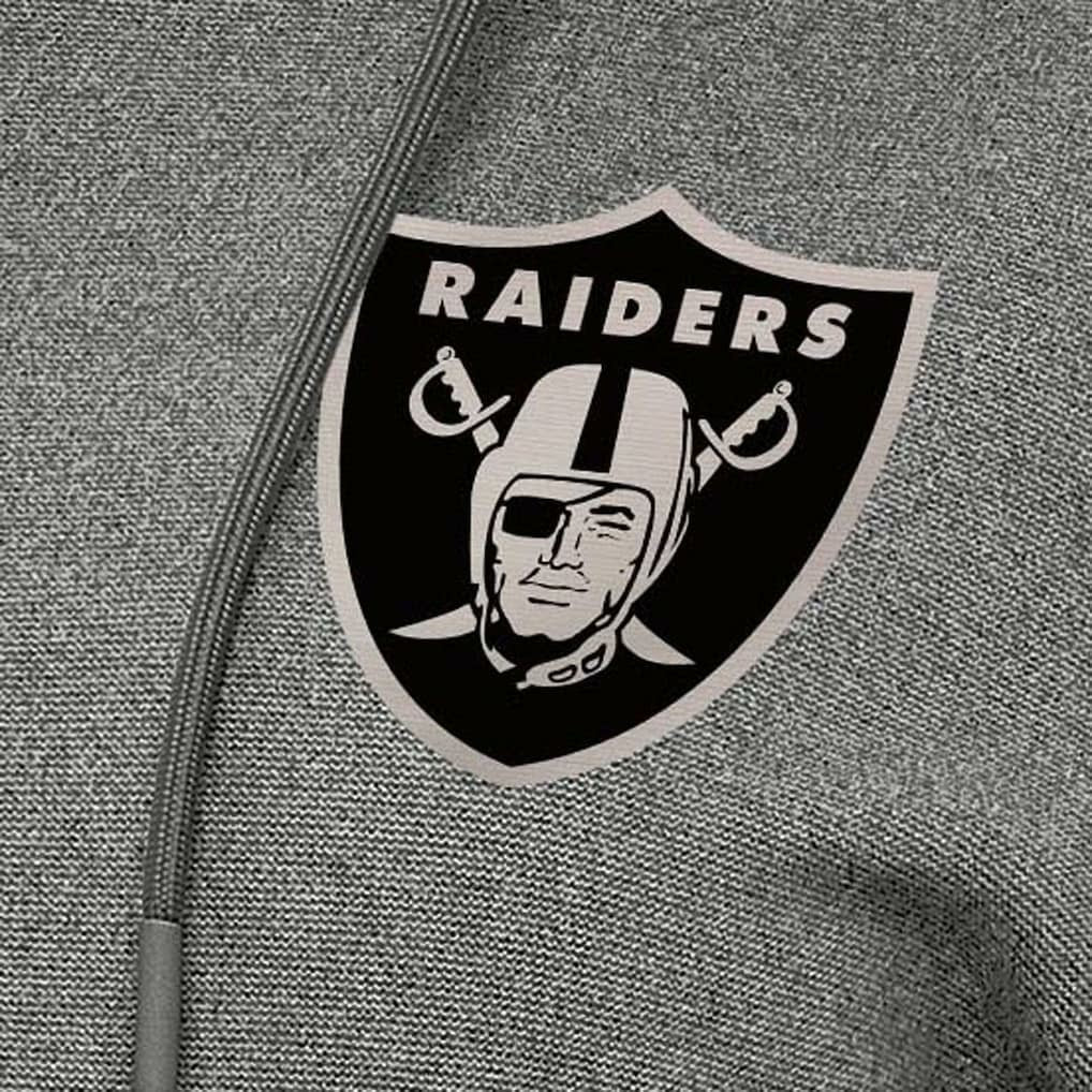 Las Vegas Raiders Antigua Women's Justice Pullover Hoodie Heather Black | NFL