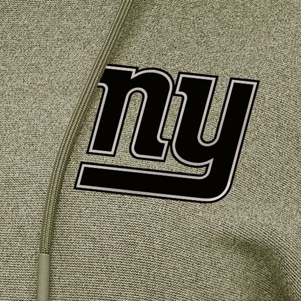 New York Giants Antigua Women's Justice Pullover Hoodie Olive | NFL