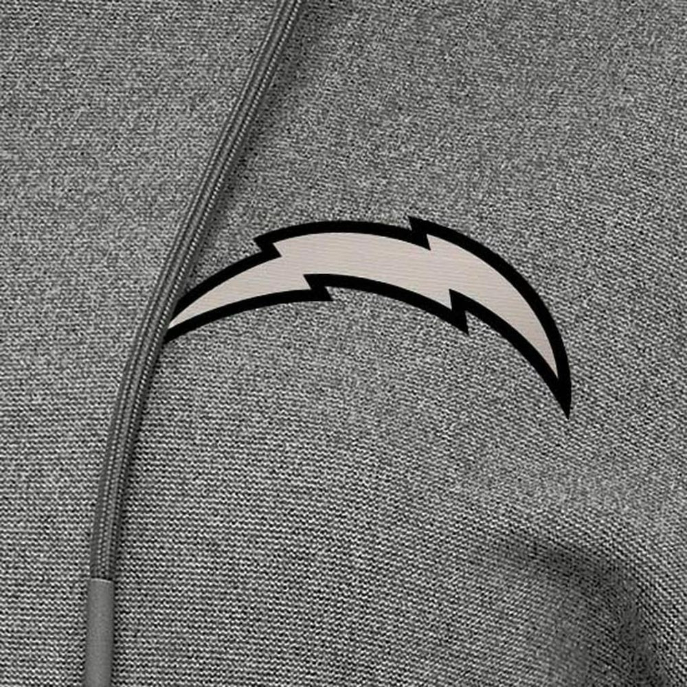 Los Angeles Chargers Antigua Women's Justice Pullover Hoodie Heather Black | NFL