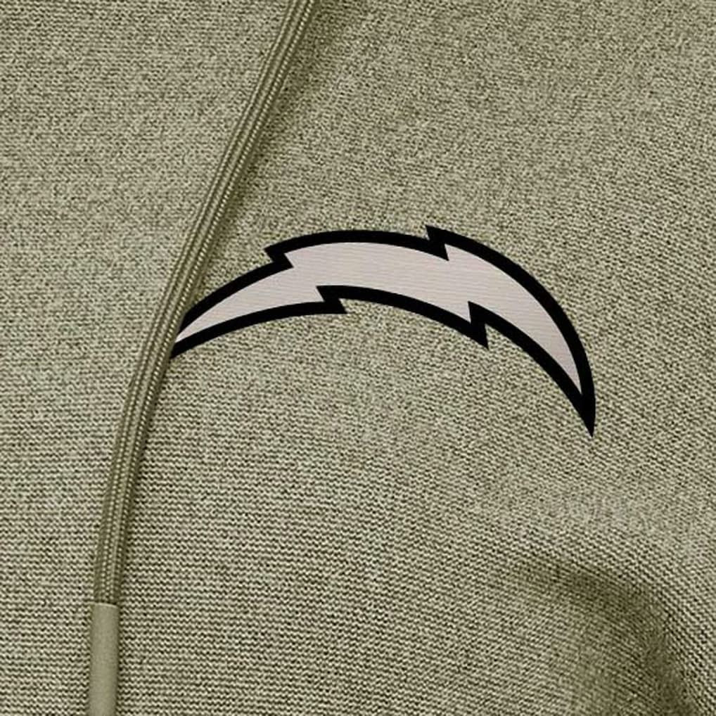 Los Angeles Chargers Antigua Women's Justice Pullover Hoodie Olive | NFL