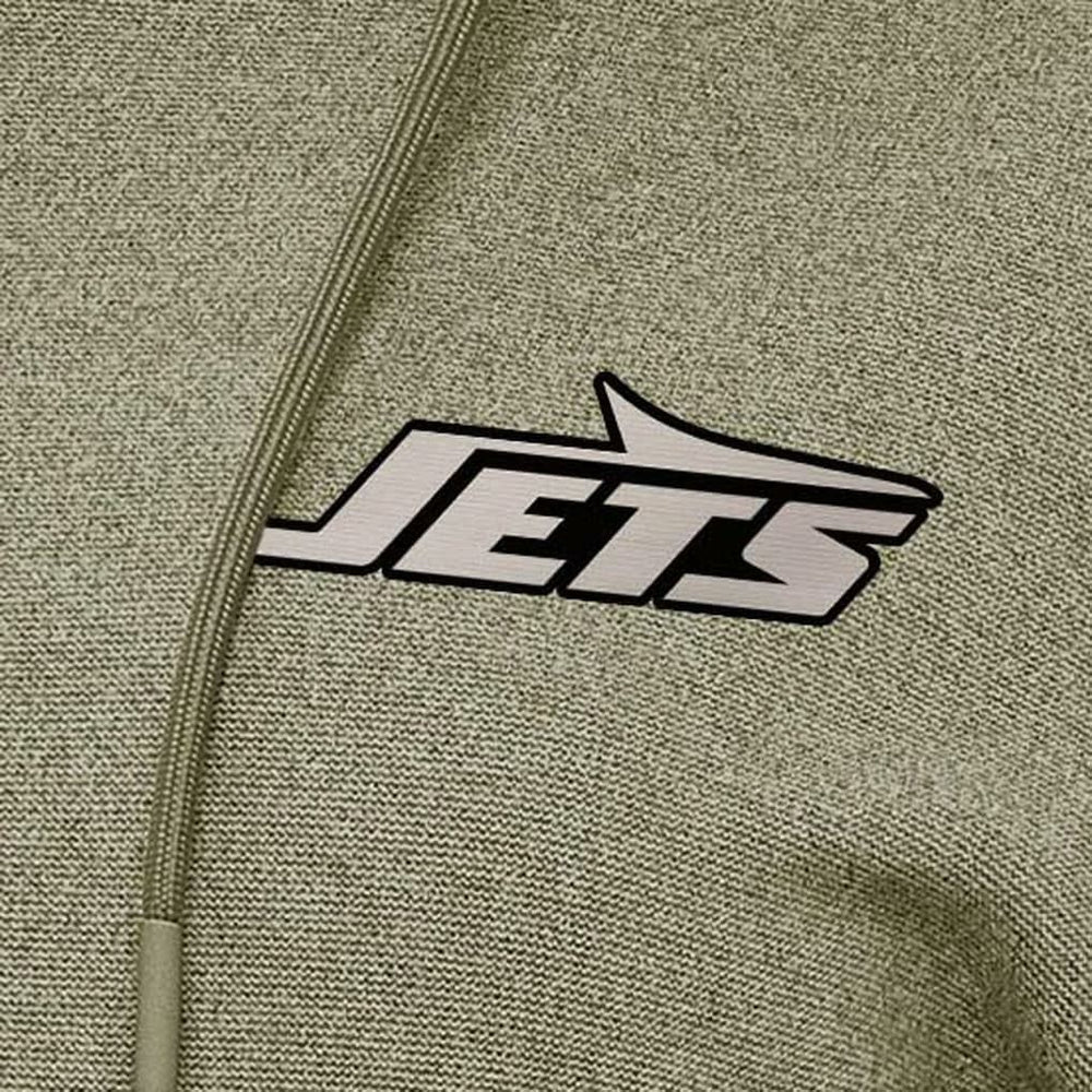 New York Jets Antigua Women's Justice Pullover Hoodie Olive | NFL