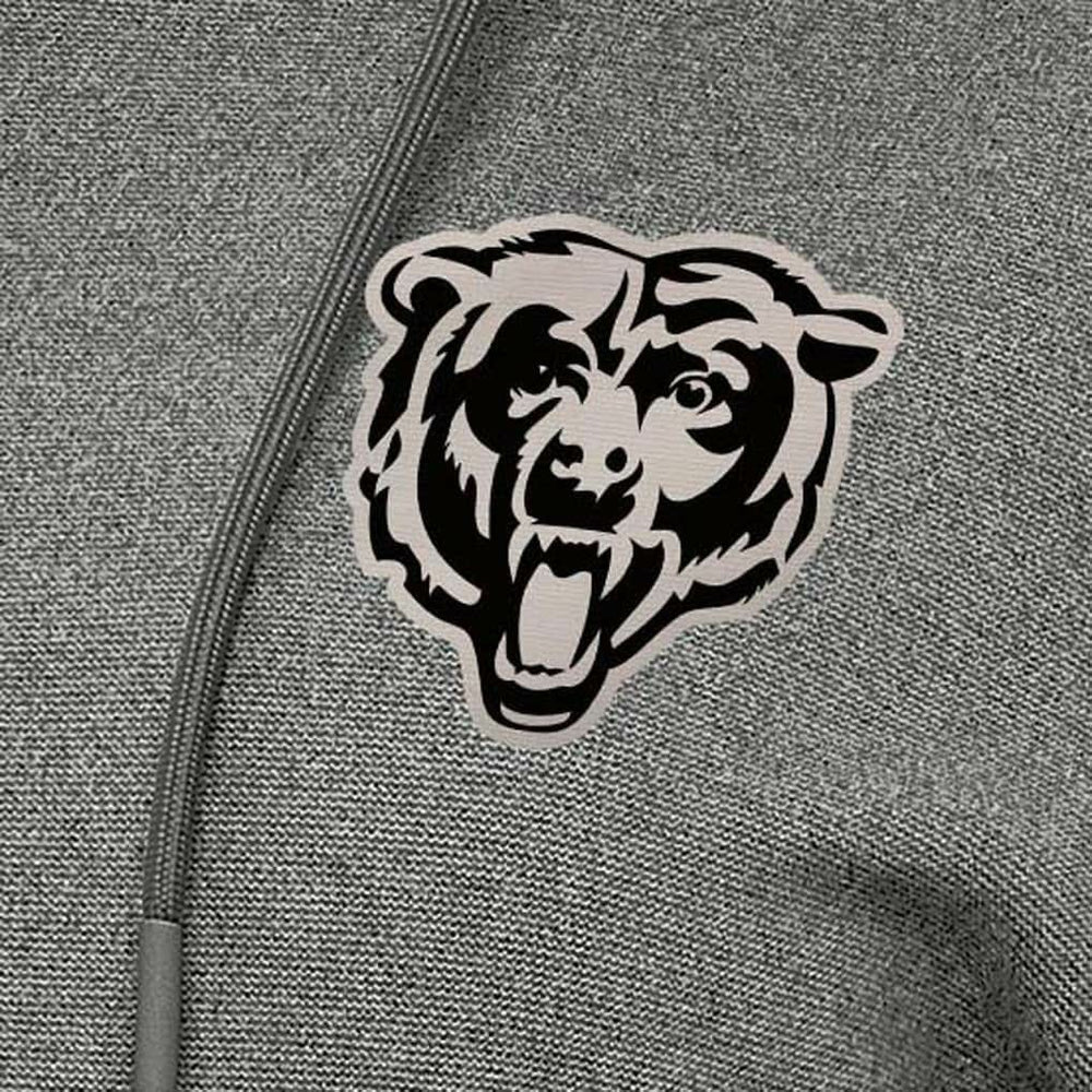 Chicago Bears Antigua Women's Justice Pullover Hoodie Heather Black | NFL