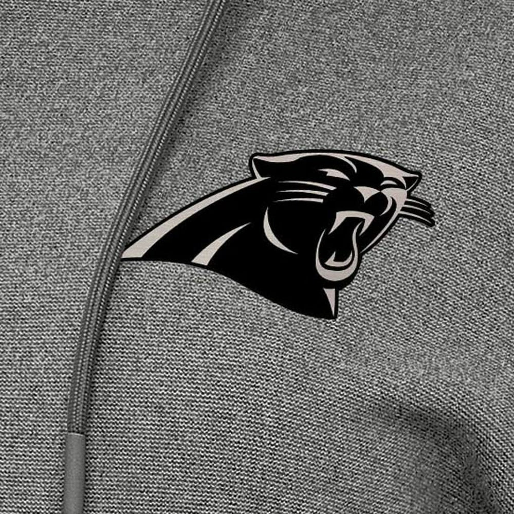 Carolina Panthers Antigua Women's Justice Pullover Hoodie Heather Black | NFL