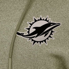 Miami Dolphins Antigua Women's Justice Pullover Hoodie Olive | NFL