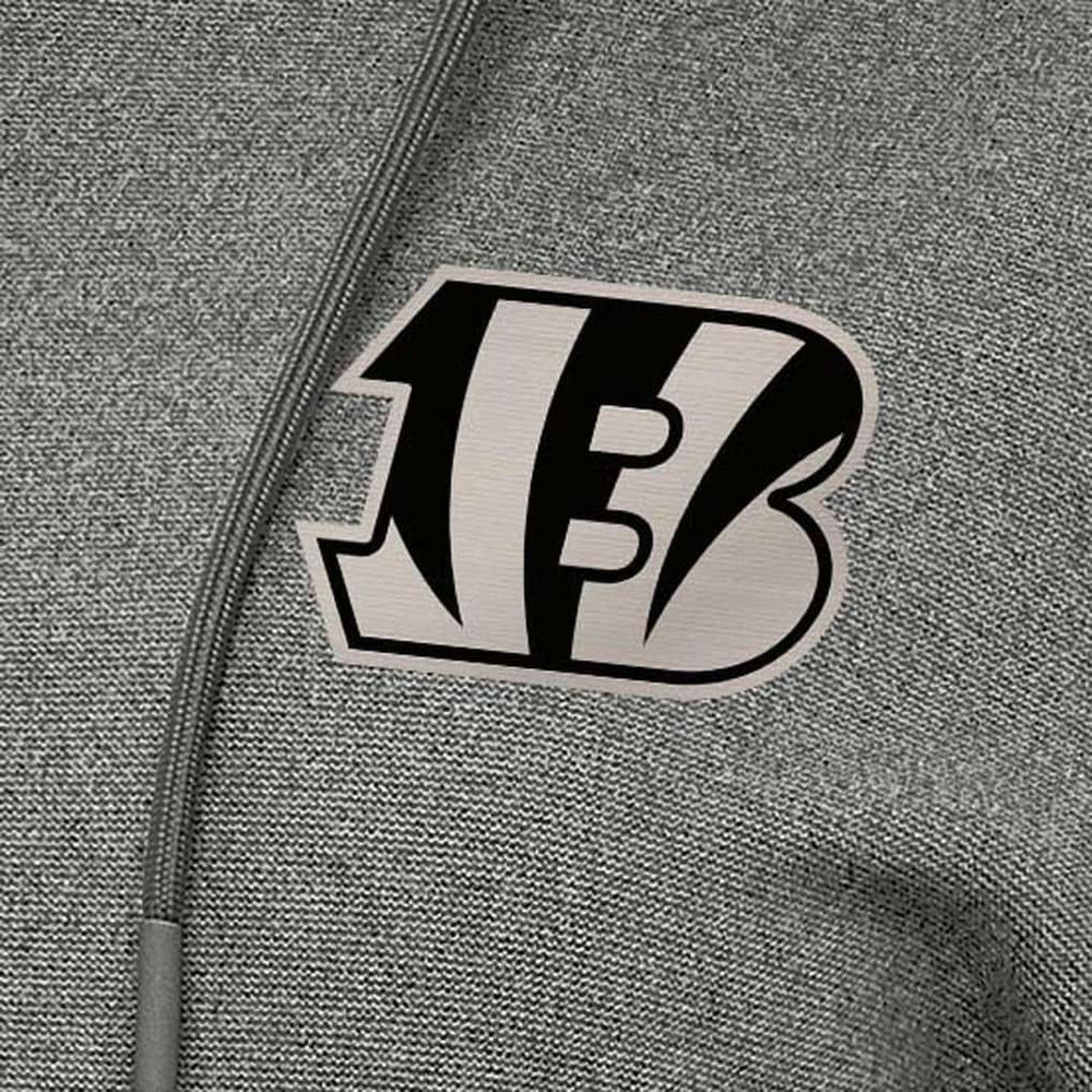Cincinnati Bengals Antigua Women's Justice Pullover Hoodie Heather Black | NFL