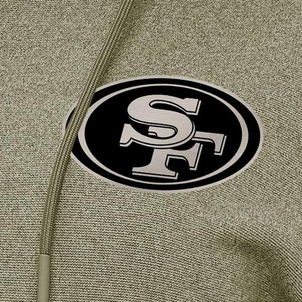 San Francisco 49ers Antigua Women's Justice Pullover Hoodie Olive | NFL