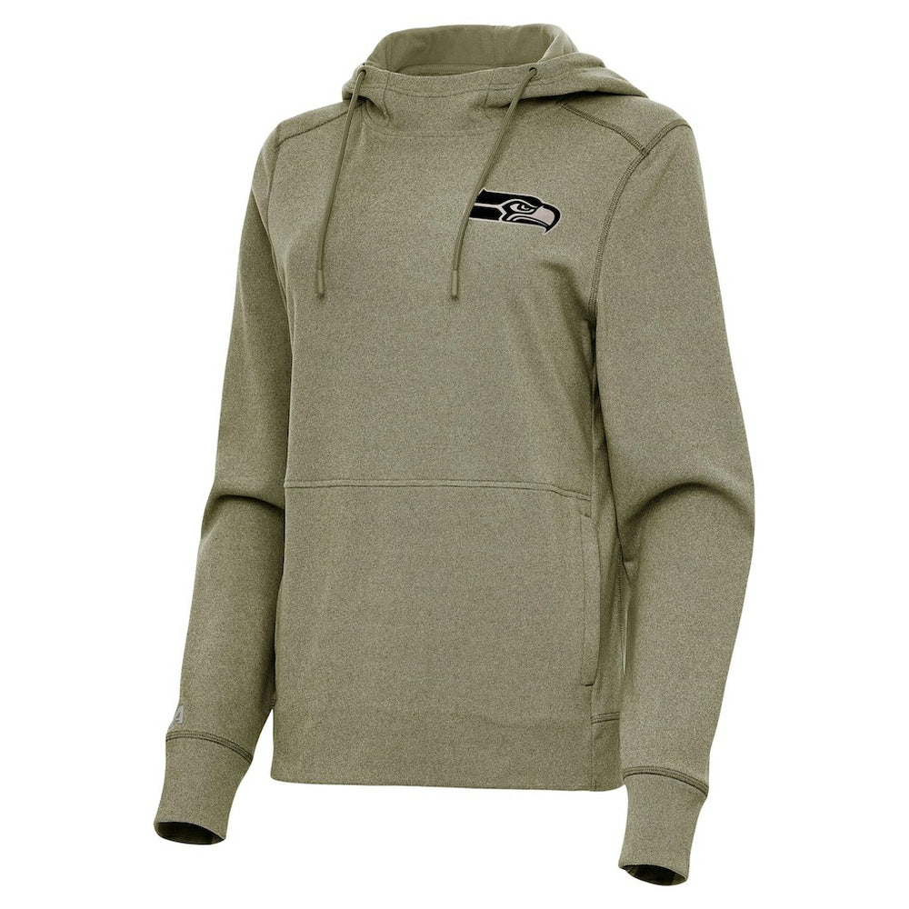 Seattle Seahawks Antigua Women's Justice Pullover Hoodie Olive | NFL