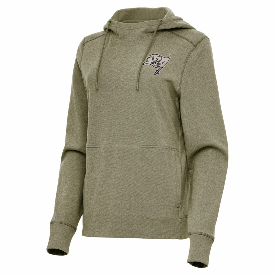 Tampa Bay Buccaneers Antigua Women's Justice Pullover Hoodie Olive | NFL