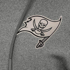 Tampa Bay Buccaneers Antigua Women's Justice Pullover Hoodie Heather Black | NFL