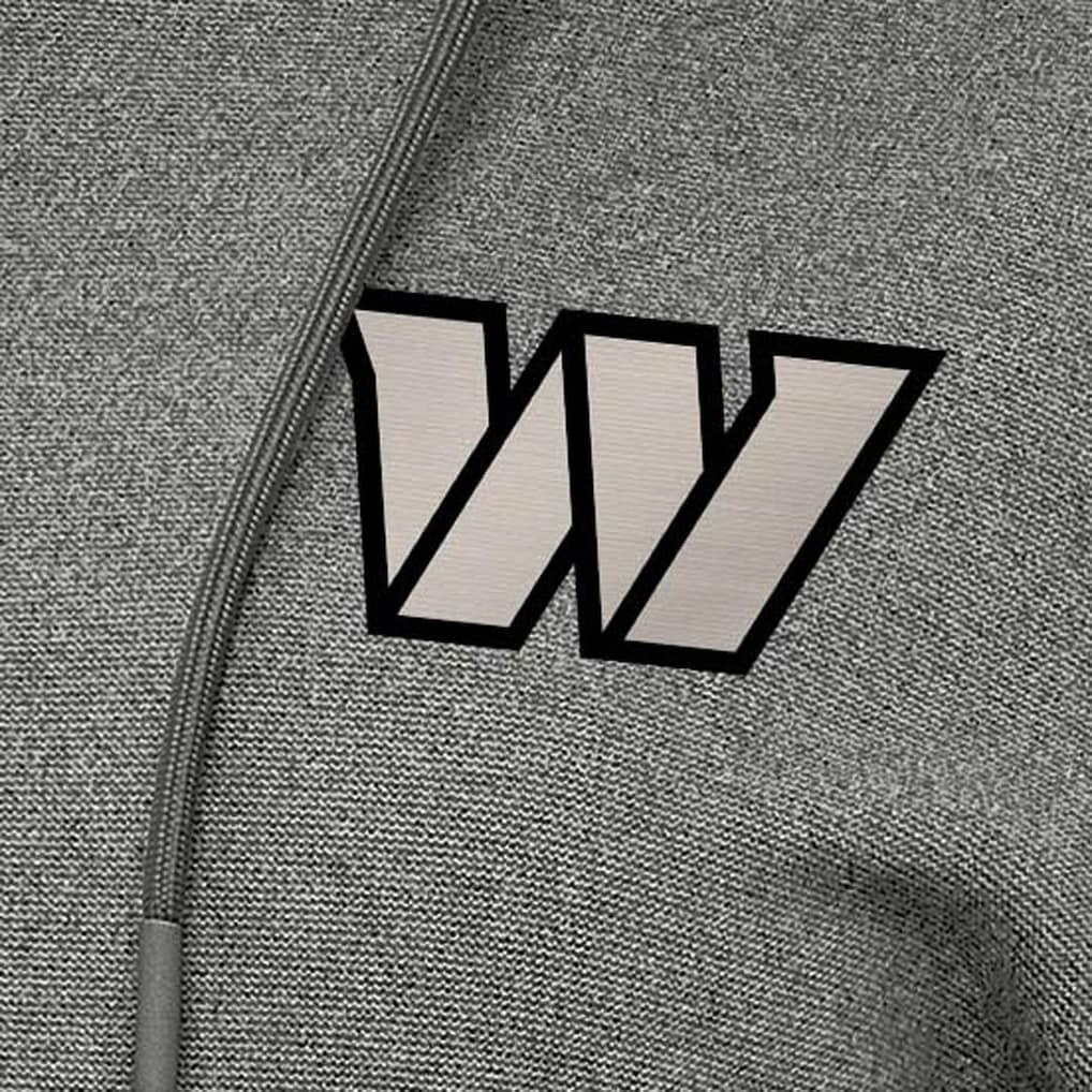 Washington Commanders Antigua Women's Justice Pullover Hoodie Heather Black | NFL