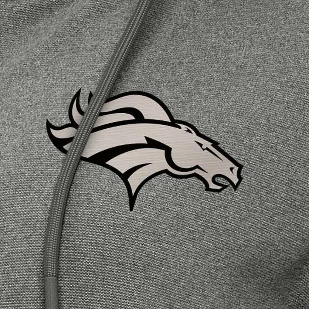 Denver Broncos Antigua Women's Seeker Full-Zip Hoodie Jacket Heather Black | NFL