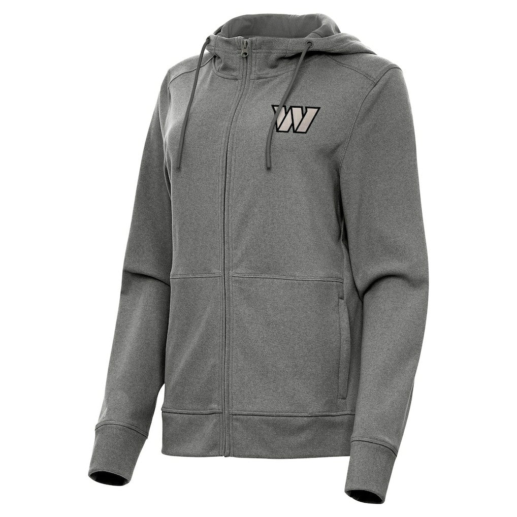 Washington Commanders Antigua Women's Seeker Full-Zip Hoodie Jacket Heather Black | NFL