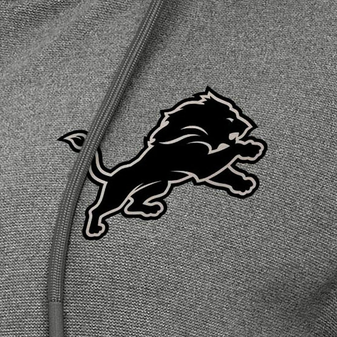 Detroit Lions Antigua Women's Seeker Full-Zip Hoodie Jacket Heather Black | NFL