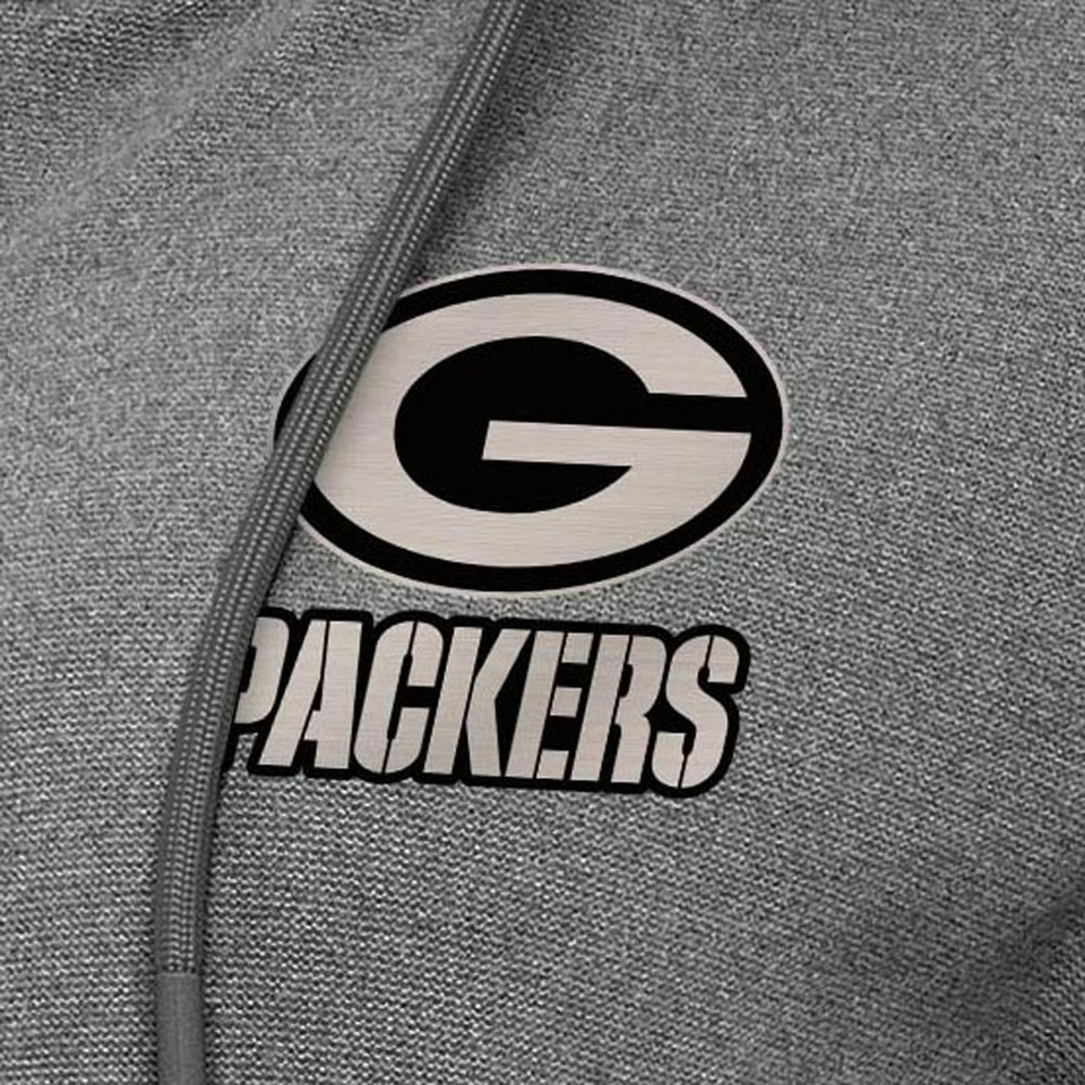 Green Bay Packers Antigua Women's Seeker Full-Zip Hoodie Jacket Heather Black | NFL