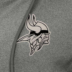 Minnesota Vikings Antigua Women's Seeker Full-Zip Hoodie Jacket Heather Black | NFL