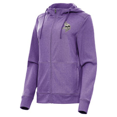 Minnesota Vikings Antigua Women's Seeker Full-Zip Hoodie Jacket Heather Purple | NFL