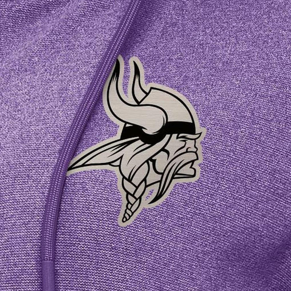 Minnesota Vikings Antigua Women's Seeker Full-Zip Hoodie Jacket Heather Purple | NFL