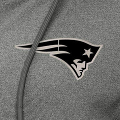 New England Patriots Antigua Women's Seeker Full-Zip Hoodie Jacket Heather Black | NFL
