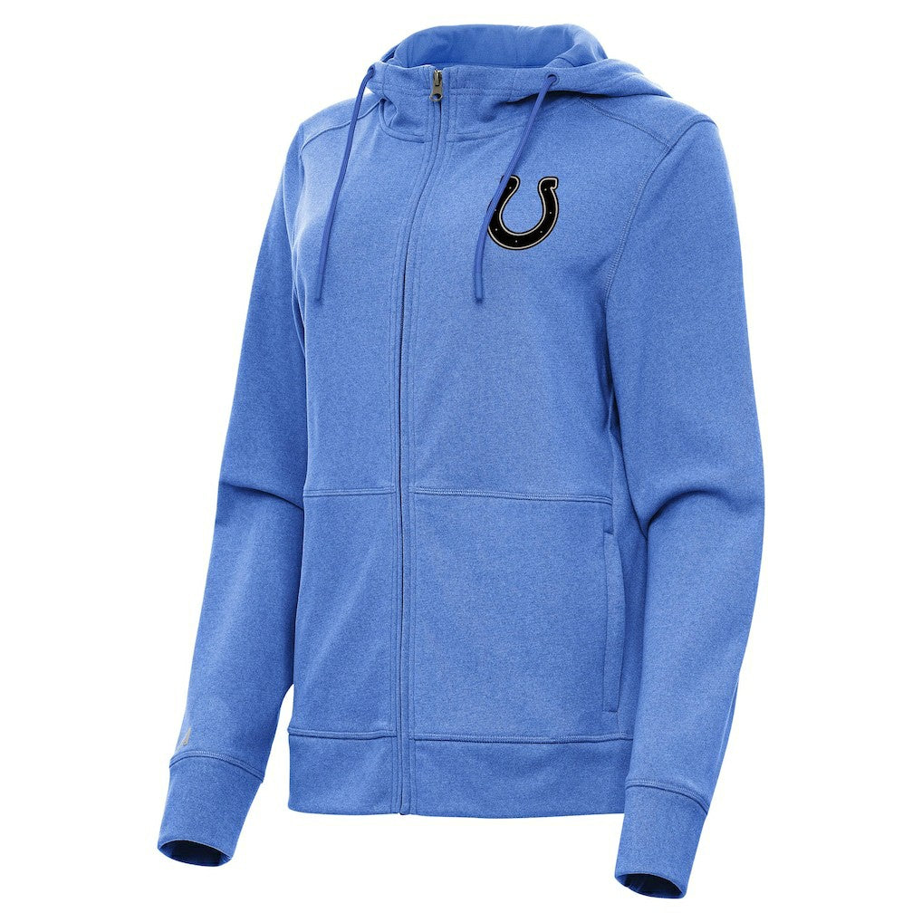 Indianapolis Colts Antigua Women's Seeker Full-Zip Hoodie Jacket Heather Royal | NFL