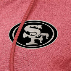 San Francisco 49ers Antigua Women's Seeker Full-Zip Hoodie Jacket Heather Red | NFL