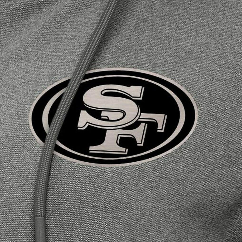 San Francisco 49ers Antigua Women's Seeker Full-Zip Hoodie Jacket Heather Black | NFL