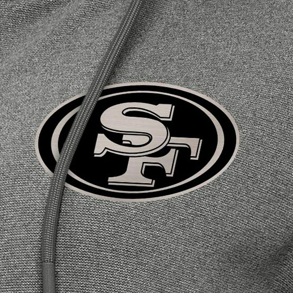 San Francisco 49ers Antigua Women's Seeker Full-Zip Hoodie Jacket Heather Black | NFL