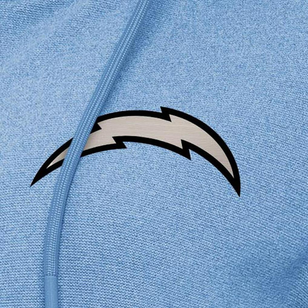 Los Angeles Chargers Antigua Women's Seeker Full-Zip Hoodie Jacket Heather Powder Blue | NFL
