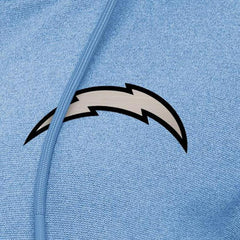 Los Angeles Chargers Antigua Women's Seeker Full-Zip Hoodie Jacket Heather Powder Blue | NFL