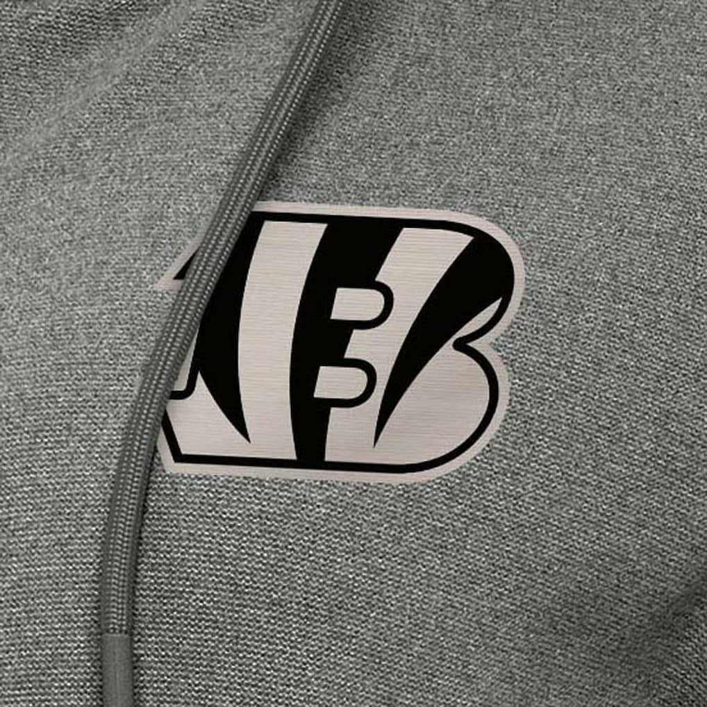 Cincinnati Bengals Antigua Women's Seeker Full-Zip Hoodie Jacket Heather Black | NFL