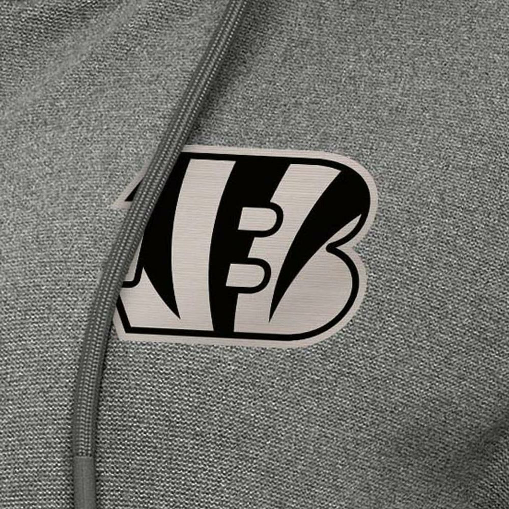 Cincinnati Bengals Antigua Women's Seeker Full-Zip Hoodie Jacket Heather Black | NFL