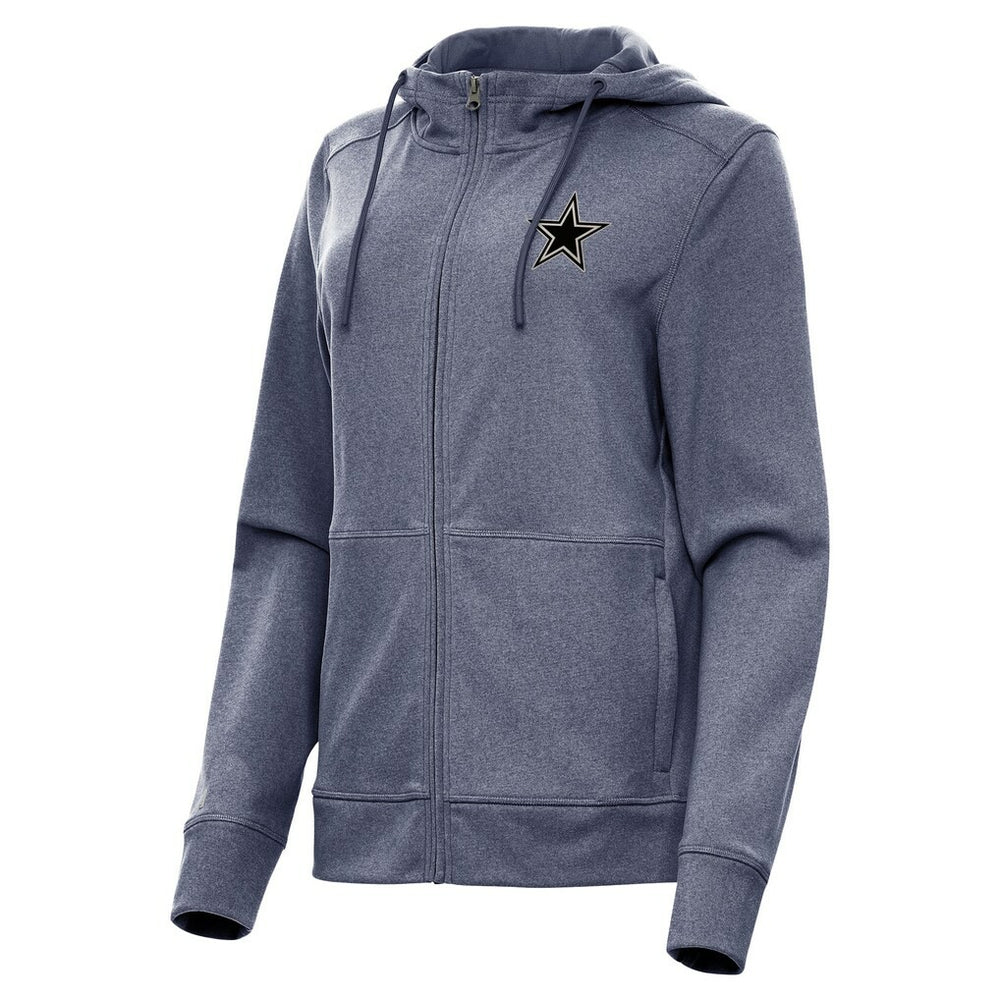 Dallas Cowboys Antigua Women's Seeker Full-Zip Hoodie Jacket Heather Navy | NFL
