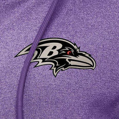 Baltimore Ravens Antigua Women's Seeker Full-Zip Hoodie Jacket Heather Purple | NFL