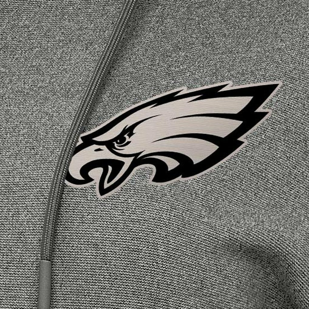 Philadelphia Eagles Antigua Women's Justice Pullover Hoodie Heather Black | NFL