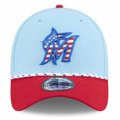 Miami Marlins New Era 2025 Fourth of July 39THIRTY Flex Hat - MLB