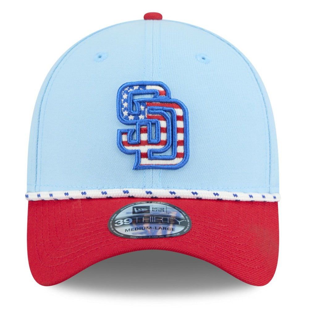 San Diego Padres New Era 2025 Fourth of July 39THIRTY Flex Hat - MLB