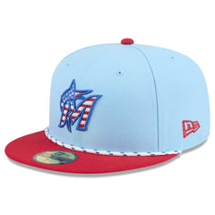 Miami Marlins New Era 2025 Fourth of July 59FIFTY Fitted Hat - MLB