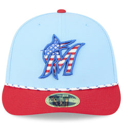Miami Marlins New Era 2025 Fourth of July Low Profile 59FIFTY Fitted Hat - MLB