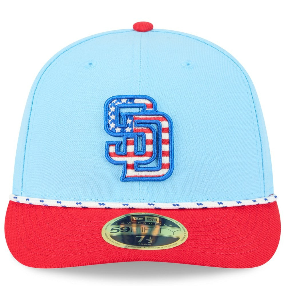 San Diego Padres New Era 2025 Fourth of July Low Profile 59FIFTY Fitted Hat - MLB