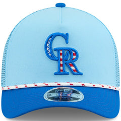 Colorado Rockies New Era 2025 Fourth of July 9FORTY A-Frame M-Crown Adjustable Trucker Hat - MLB