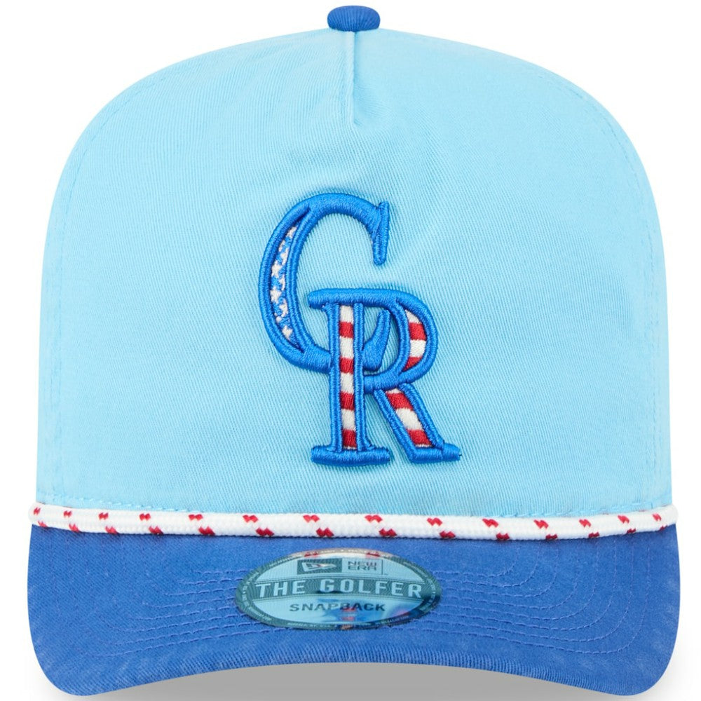Colorado Rockies New Era 2025 Fourth of July Golfer Snapback Hat - MLB