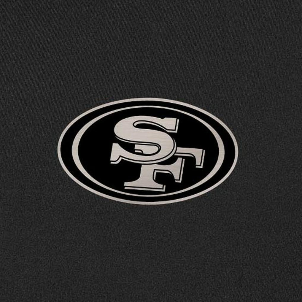 San Francisco 49ers Antigua Content Quarter-Zip Pullover Top Black | NFL